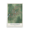 Map of Waterloo, Wisconsin, 12 x 18 inch unframed archival matte print