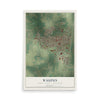Map of Waupun, Dodge County, Wisconsin, 12 x 18 inch unframed archival matte print