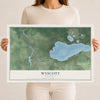 Map of Wescott, Wisconsin, 12 x 18 inch unframed archival matte print