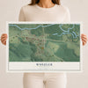 Map of Wheeler, Wisconsin, 12 x 18 inch unframed archival matte print