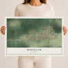 Map of Whitelaw, Wisconsin, 12 x 18 inch unframed archival matte print