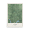 Map of Willard, Wisconsin, 12 x 18 inch unframed archival matte print