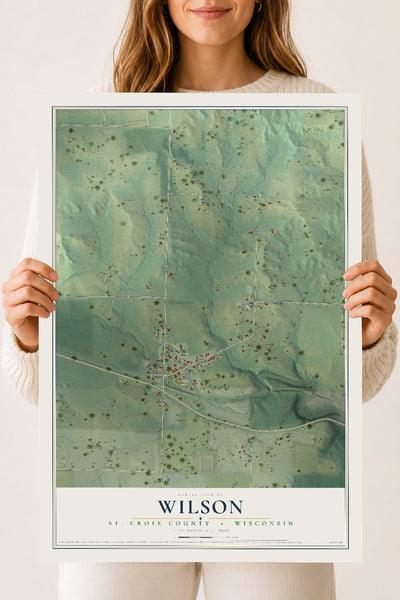 Map of Wilson, St. Croix County, Wisconsin, 18 x 24 inch unframed archival matte print