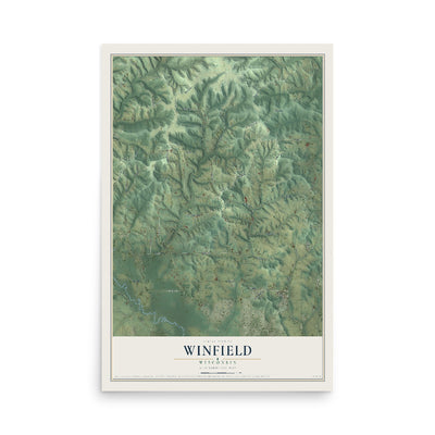 Map of Winfield, Wisconsin, 12 x 18 inch unframed archival matte print