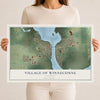 Map of Winneconne, Wisconsin, 12 x 18 inch unframed archival matte print
