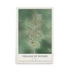 Map of Withee, Wisconsin, 12 x 18 inch unframed archival matte print