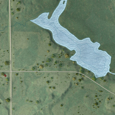 Second close-up of the map of Wittenberg, Wisconsin print showing more streets and buildings