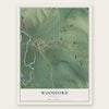 Woodford, Wisconsin map print, the full design