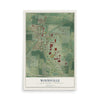Map of Woodville, St. Croix County, Wisconsin, 12 x 18 inch unframed archival matte print