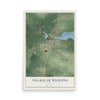 Map of Wyocena, Wisconsin, 12 x 18 inch unframed archival matte print