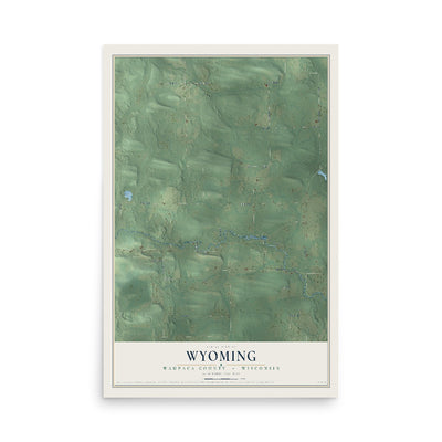 Map of Wyoming, Waupaca County, Wisconsin, 12 x 18 inch unframed archival matte print