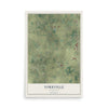 Map of Yorkville, Wisconsin, 12 x 18 inch unframed archival matte print