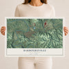 Map of Barboursville, West Virginia, 12 x 18 inch unframed archival matte print