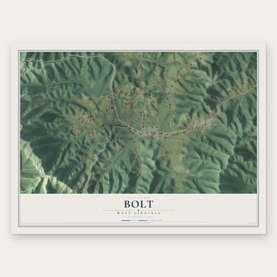 Bolt, West Virginia map print, the full design