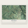 Bradley, West Virginia map print, the full design
