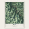 Bud, West Virginia map print, the full design