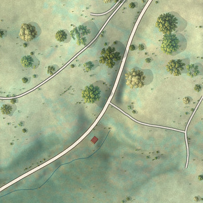Second close-up of the map of Camden-on-Gauley, West Virginia print showing more streets and buildings