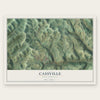 Cassville, West Virginia map print, the full design