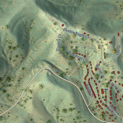 Close-up of the map of Cassville, West Virginia print showing street and building detail