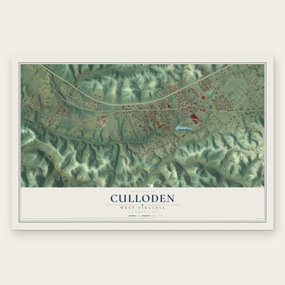 Culloden, West Virginia map print, the full design
