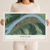 Map of East Bank, West Virginia, 12 x 18 inch unframed archival matte print