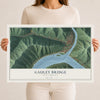 Map of Gauley Bridge, West Virginia, 12 x 18 inch unframed archival matte print