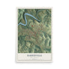 Map of Harrisville, West Virginia, 12 x 18 inch unframed archival matte print