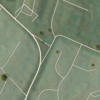Second close-up of the map of Hedgesville, West Virginia print showing more streets and buildings