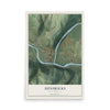 Map of Hendricks, West Virginia, 12 x 18 inch unframed archival matte print