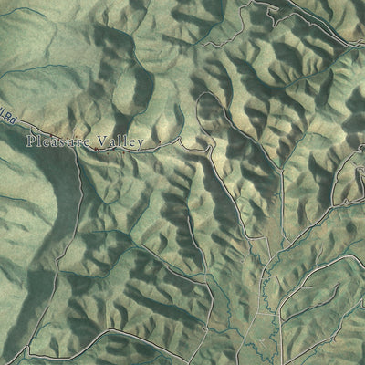 Close-up of the map of Kasson, West Virginia print showing street and building detail