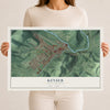 Map of Keyser, West Virginia, 12 x 18 inch unframed archival matte print