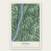 Lesage, West Virginia map print, the full design