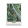 Map of Marmet, West Virginia, 12 x 18 inch unframed archival matte print