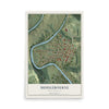 Map of Middlebourne, West Virginia, 12 x 18 inch unframed archival matte print