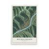 Map of Mitchell Heights, West Virginia, 12 x 18 inch unframed archival matte print