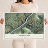 Map of Monongah, West Virginia, 12 x 18 inch unframed archival matte print