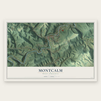 Montcalm, West Virginia map print, the full design