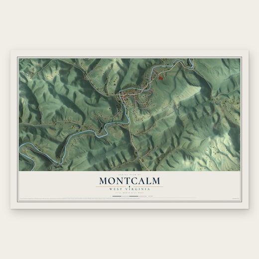 Montcalm, West Virginia map print, the full design