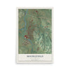 Map of Moorefield, West Virginia, 12 x 18 inch unframed archival matte print