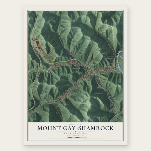 Mount Gay-Shamrock, West Virginia map print, the full design