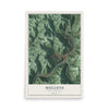 Map of Mullens, West Virginia, 12 x 18 inch unframed archival matte print