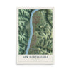 Map of New Martinsville, West Virginia, 12 x 18 inch unframed archival matte print