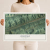 Map of Oakvale, West Virginia, 12 x 18 inch unframed archival matte print
