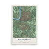 Map of Parkersburg, West Virginia, 12 x 18 inch unframed archival matte print