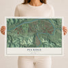 Map of Pea Ridge, West Virginia, 12 x 18 inch unframed archival matte print