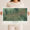 Map of Rainelle, West Virginia, 12 x 18 inch unframed archival matte print