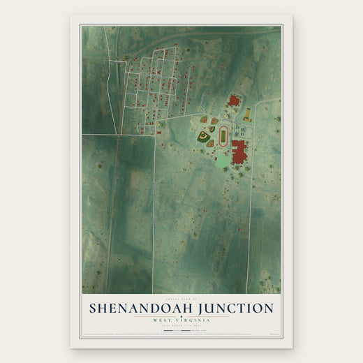 Shenandoah Junction, West Virginia map print, the full design