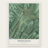 Springfield, West Virginia map print, the full design