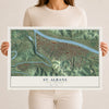 Map of St. Albans, West Virginia, 12 x 18 inch unframed archival matte print