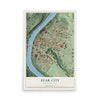 Map of Star City, West Virginia, 12 x 18 inch unframed archival matte print